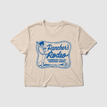 Rancher's Rodeo Women's Crop Tee - Because Weekend